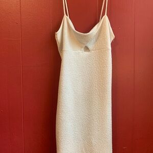 White glittery dress